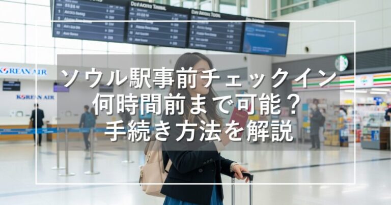 ソウル駅事前チェックインは何時間前まで？手続き方法を詳しく解説
